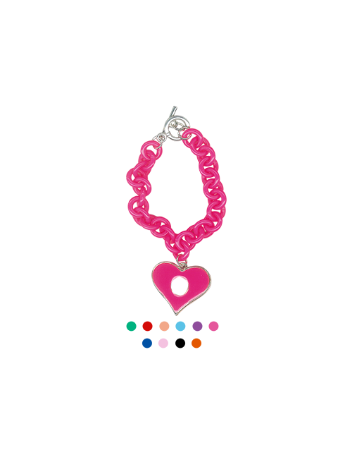 Bracciale in polimero con cuore personalizzato 