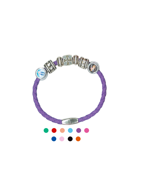 Bracciale chiusura magnetica con medaglie personalizzabili