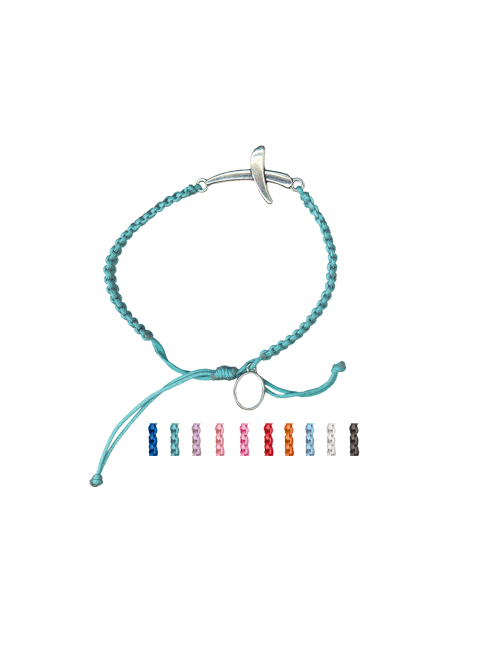 Bracciale in corda con croce traversa 