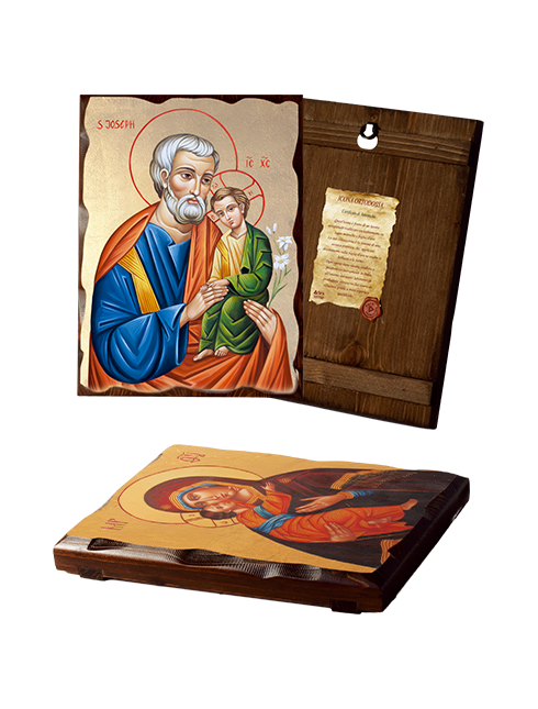 Icona Ortodossa in Legno Massello con foglia oro