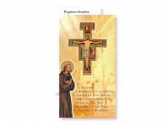 Cartoncino con Croce San Damiano 12 cm 