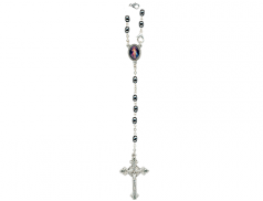 Rosario con grani ovali in ematite 