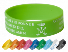 Bracciale gommoso "Ave Maria" con preghiera 