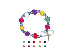 Bracciale elastico con nodi in corda 