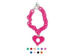 Bracciale in polimero con cuore personalizzato 