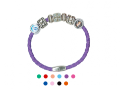 Bracciale chiusura magnetica con medaglie personalizzabili