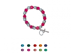 Bracciale con grani in vetro 