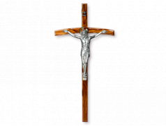 Croce in legno di ulivo con Cristo in metallo