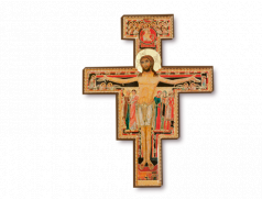 Croce di San Damiano in polimero con finitura lucida