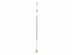 Bracciale in  metallo con grani diamantati 