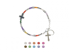 Bracciale con grani multicolor