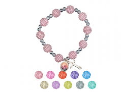 Bracciale con grani sintetici