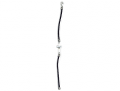 Bracciale in argento 925 e cinturino in pelle