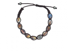 Bracciale in corda regolabile con tutti i santi