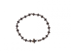 Bracciale elastico con croce in ematite