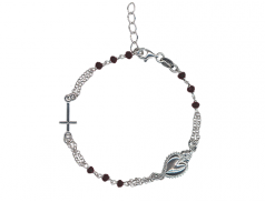 Bracciale in argento con cuore ex voto