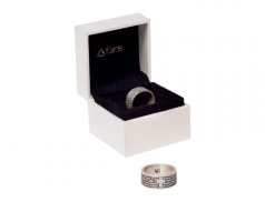 Anello "Padre Nostro" in Argento Brunito Satinato con astuccio