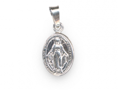 Medaglina in argento con "Madonna Miracolosa" confezione 5 pz.