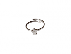 Anello in argento 925 con angelo e strass apribile