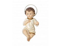 Bambino Gesù in resina dipinto a mano 34 cm