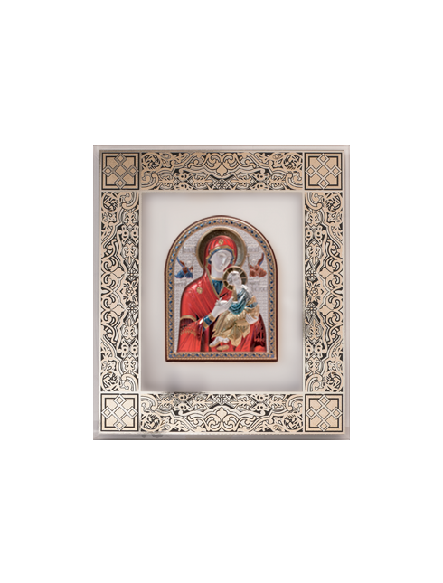 Quadro Da Parete In Cristallo Con Dettagli In Dorati A Rilievo Con Placca In Argento Bilaminato Con Dettagli Colorati Argenti Quadri Fars It