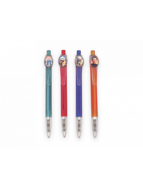 Penna in plastica in colori assortiti con soggetto personalizzabile 