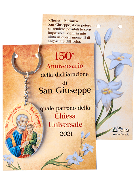 Portachiave ovale "San Giuseppe" 5 cm