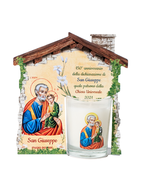 Confezione "casetta di San Giuseppe" con candela profumata