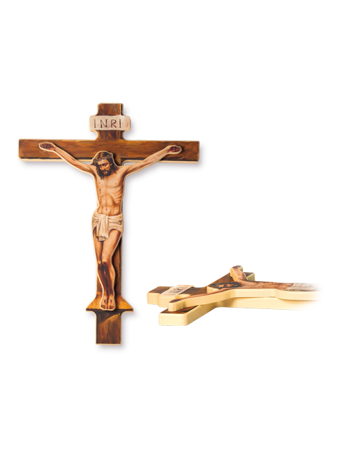 Croce in legno con Cristo a rilievo