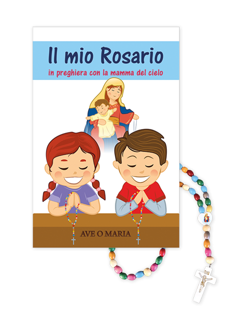Libreto Rosario per bambini, 44 pag. con rosario in legno