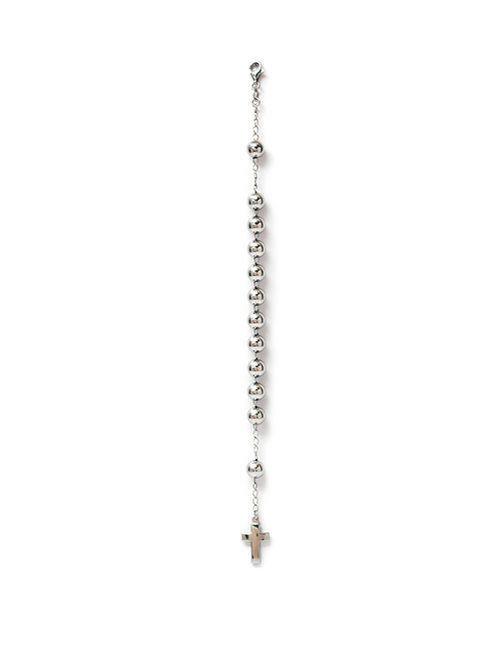 Bracciale Argento 925 con grani lisci