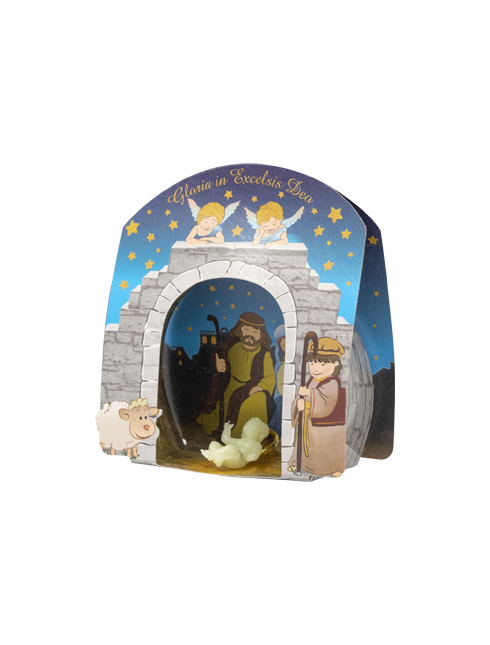 Casetta presepe con bambino P1/F