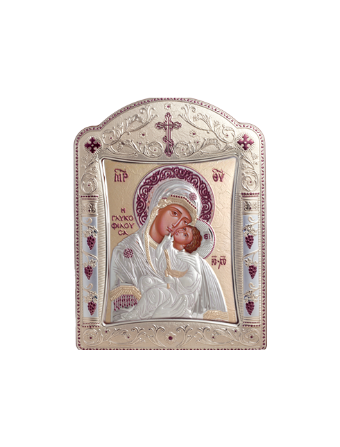 Icone ortodosse in legno e argento PUD 29x39 cm