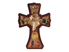 Croce della Settimana Santa con dettagli oro a caldo