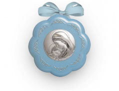 Sopraculla in polimero con  placca in argento bilaminato 