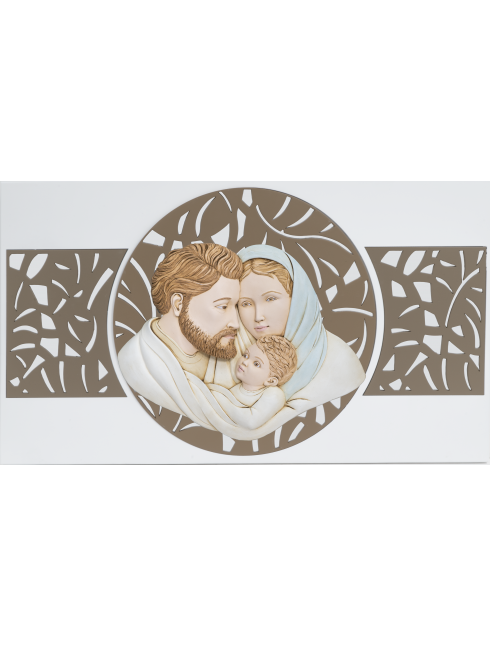 Quadro in legno con inserti decorati traforati