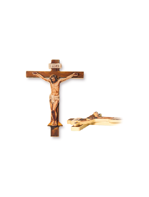 Croce in legno con Cristo a rilievo 