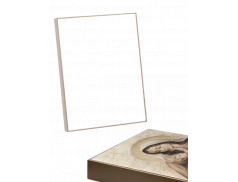 Quadro con telaio in legno effetto dipinto confezionato in scatola cartone patinato bianco