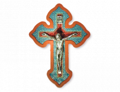 Croce in polimero con Cristo in metallo