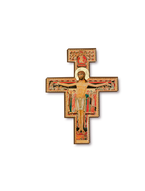 Croce di San Damiano in polimero con finitura lucida