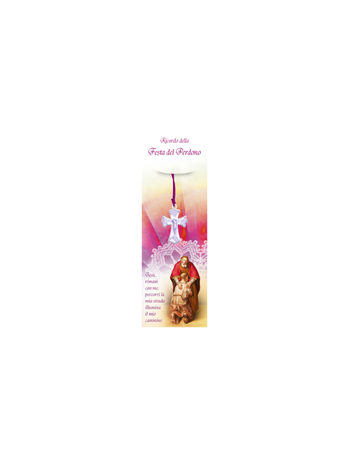 Cartoncino della Santa Cresima con crocetta da collo