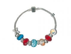 Bracciale con grani in vetro