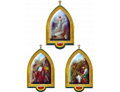 Via Crucis gotica in foglia oro  