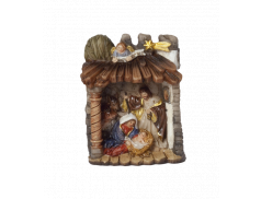 Presepe in resina dipinto a mano