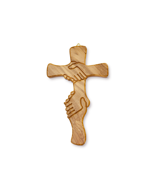 Croce dell'Amicizia in legno d'ulivo 